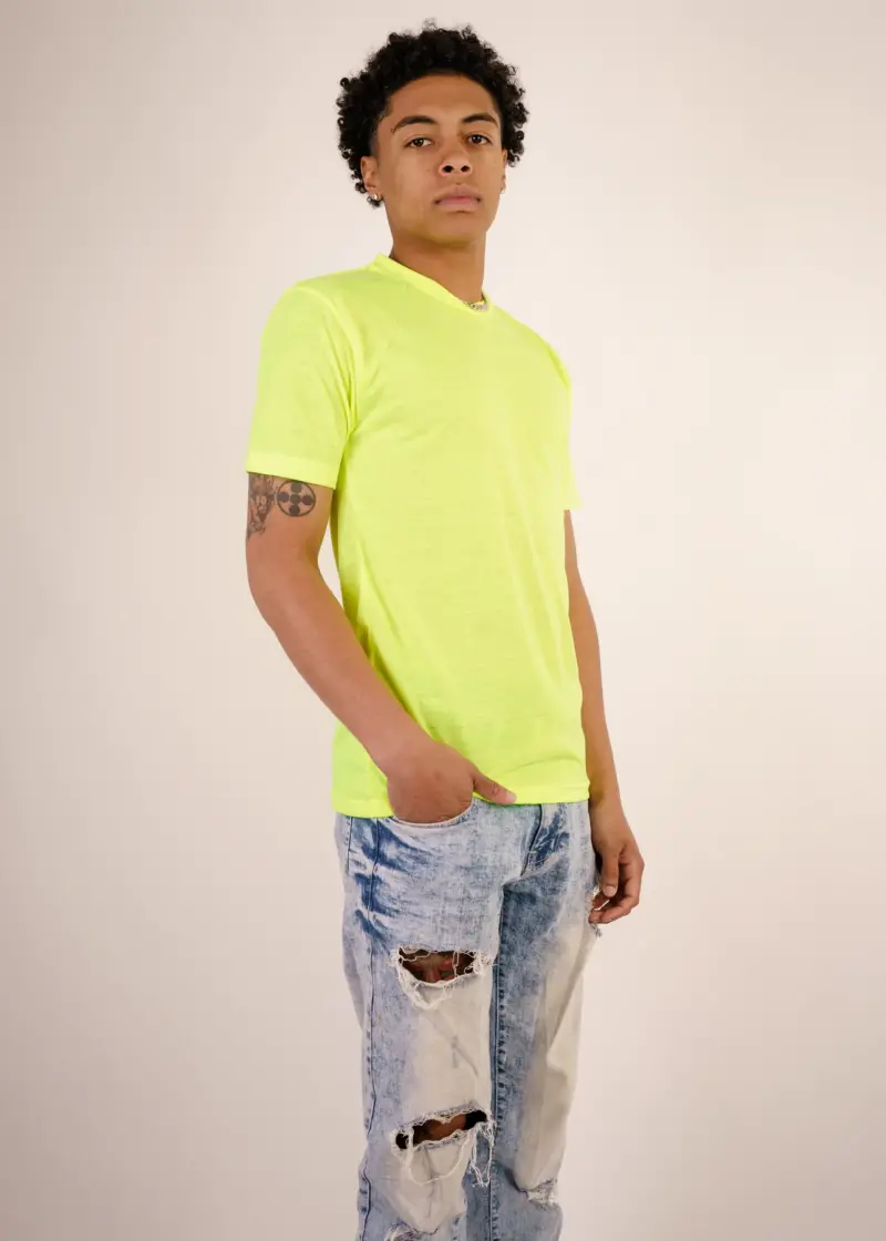 Combed Cotton T-Shirt NeonLime