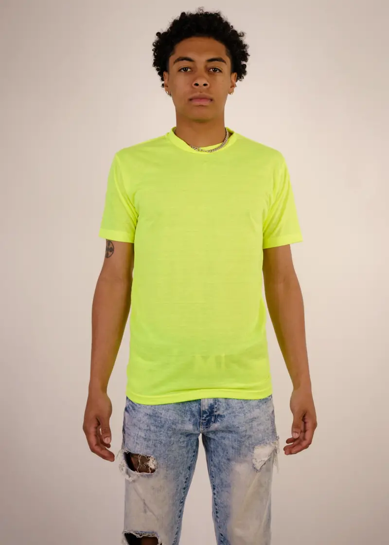 Combed Cotton T-Shirt NeonLime2