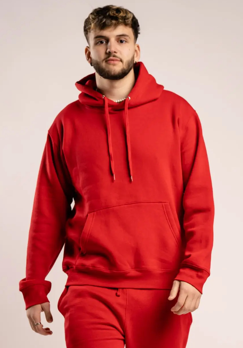 Heavy-Blend-Fleece-Hooded-Sweatshirt-Red