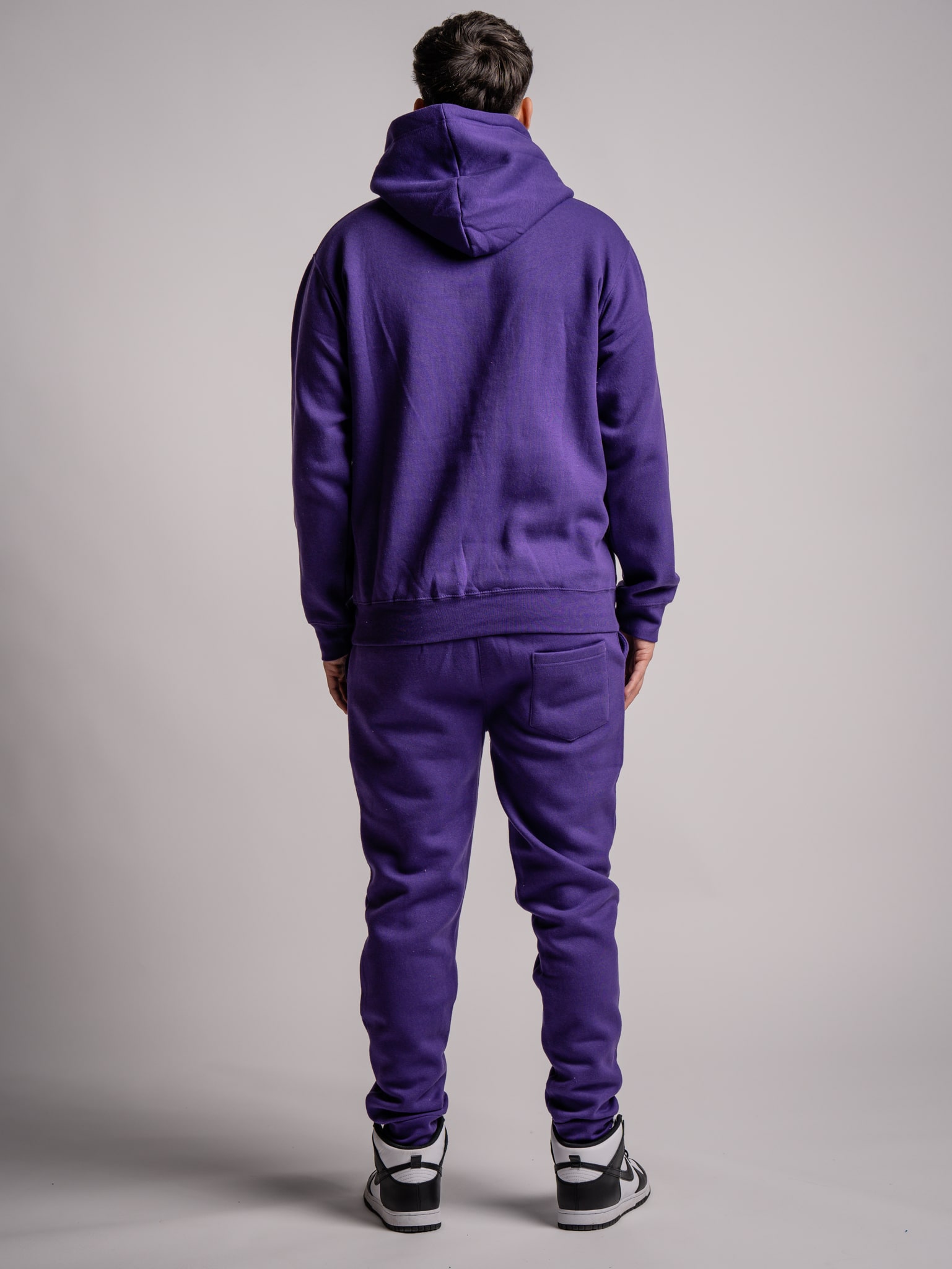 Heavy Blend Fleece Hooded Sweatshirt purple-2