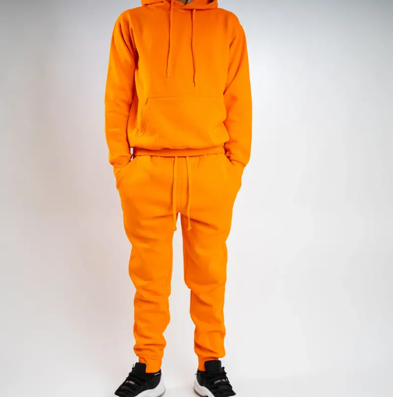 Heavy Blend Fleece SweatSuit neon orange2