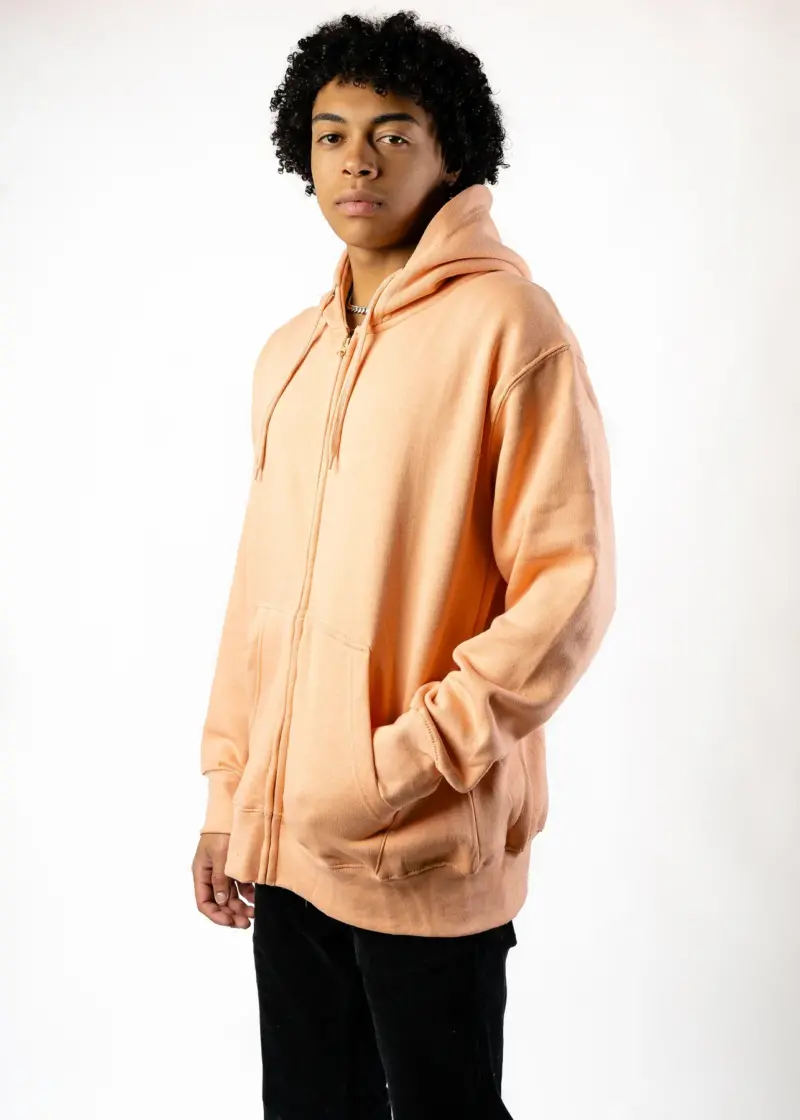 Heavy Blend Zip-Up Fleece Hooded SweatShirt Peach2