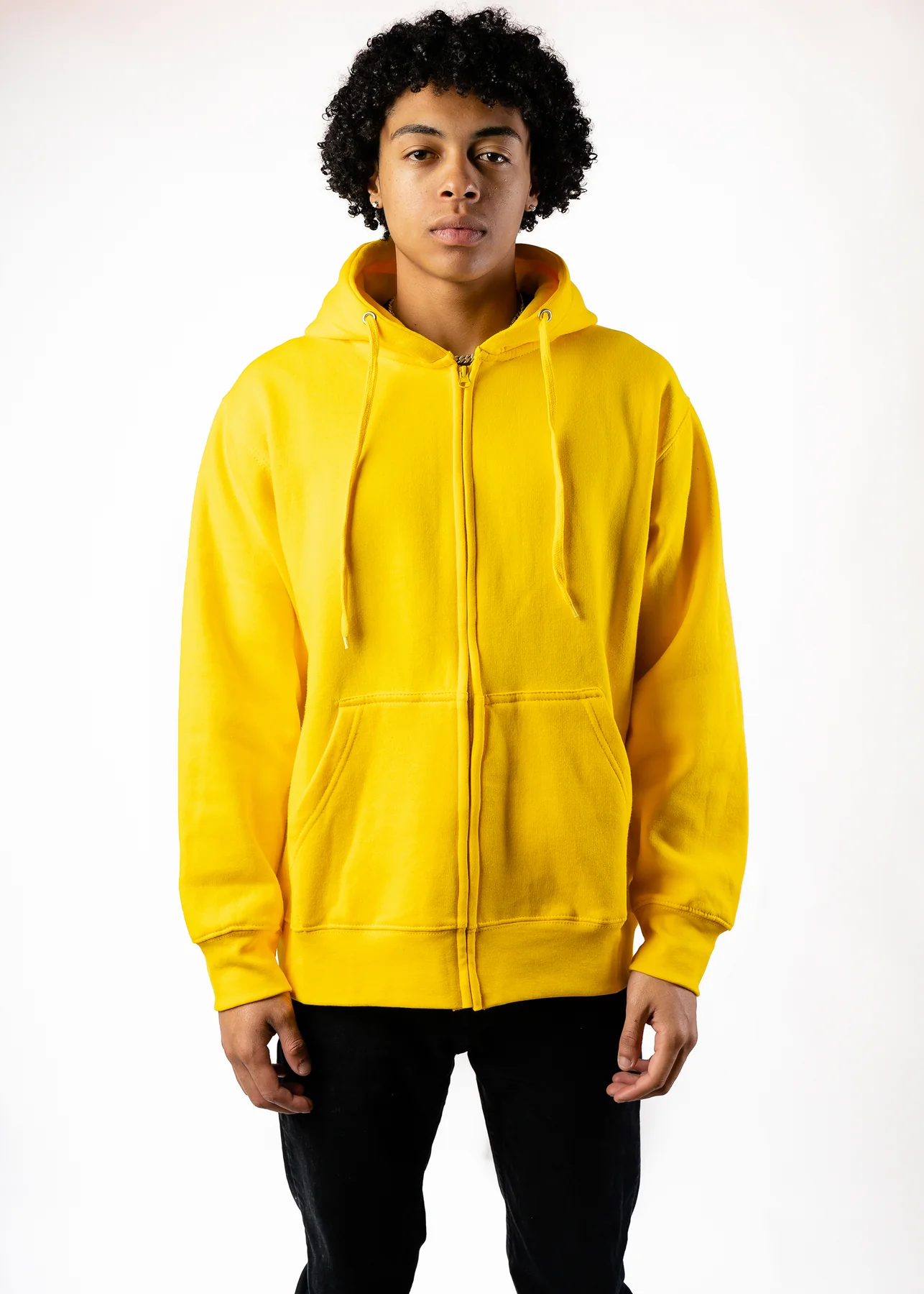 Heavy Blend Zip-Up Fleece Hooded SweatShirt Yellow