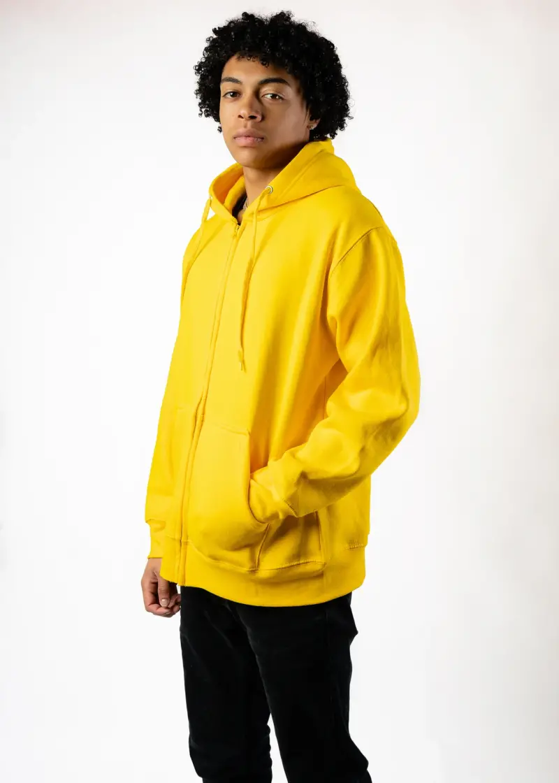 Heavy Blend Zip-Up Fleece Hooded SweatShirt yellow2