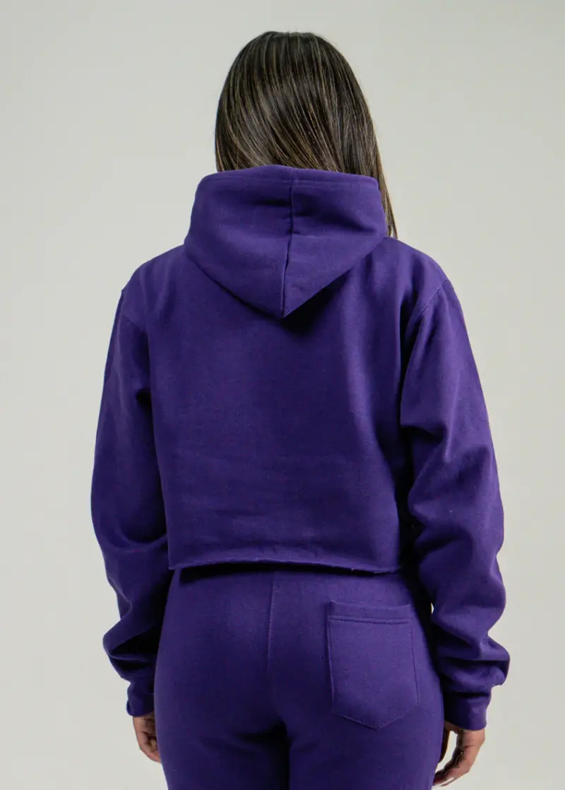 Hooded Crop Top purple3