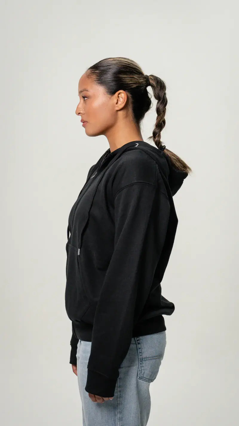 Women's Heavy Blend Full-Zip Hooded SweatShirt Black3