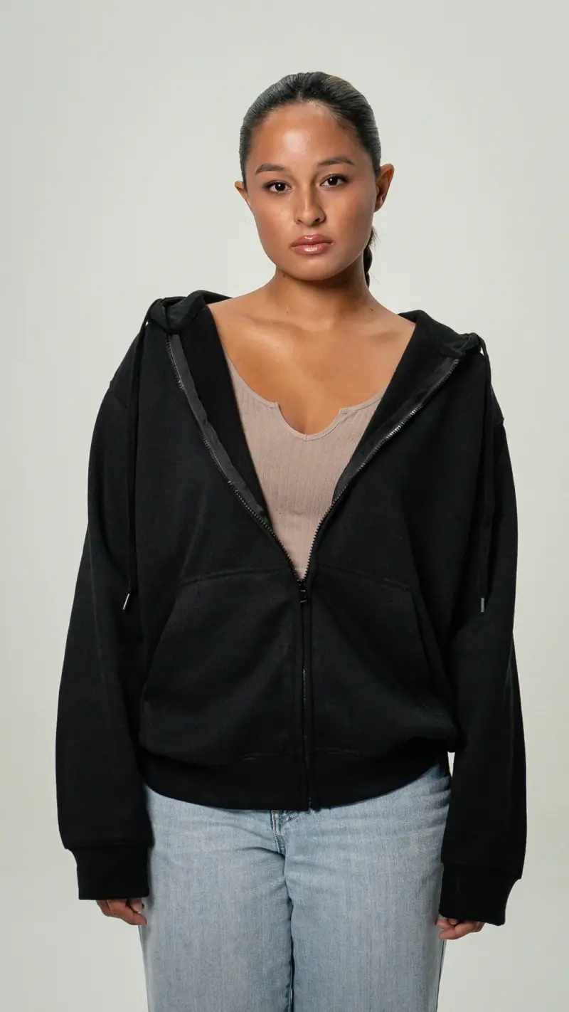 Women's Heavy Blend Full-Zip Hooded SweatShirt Black6