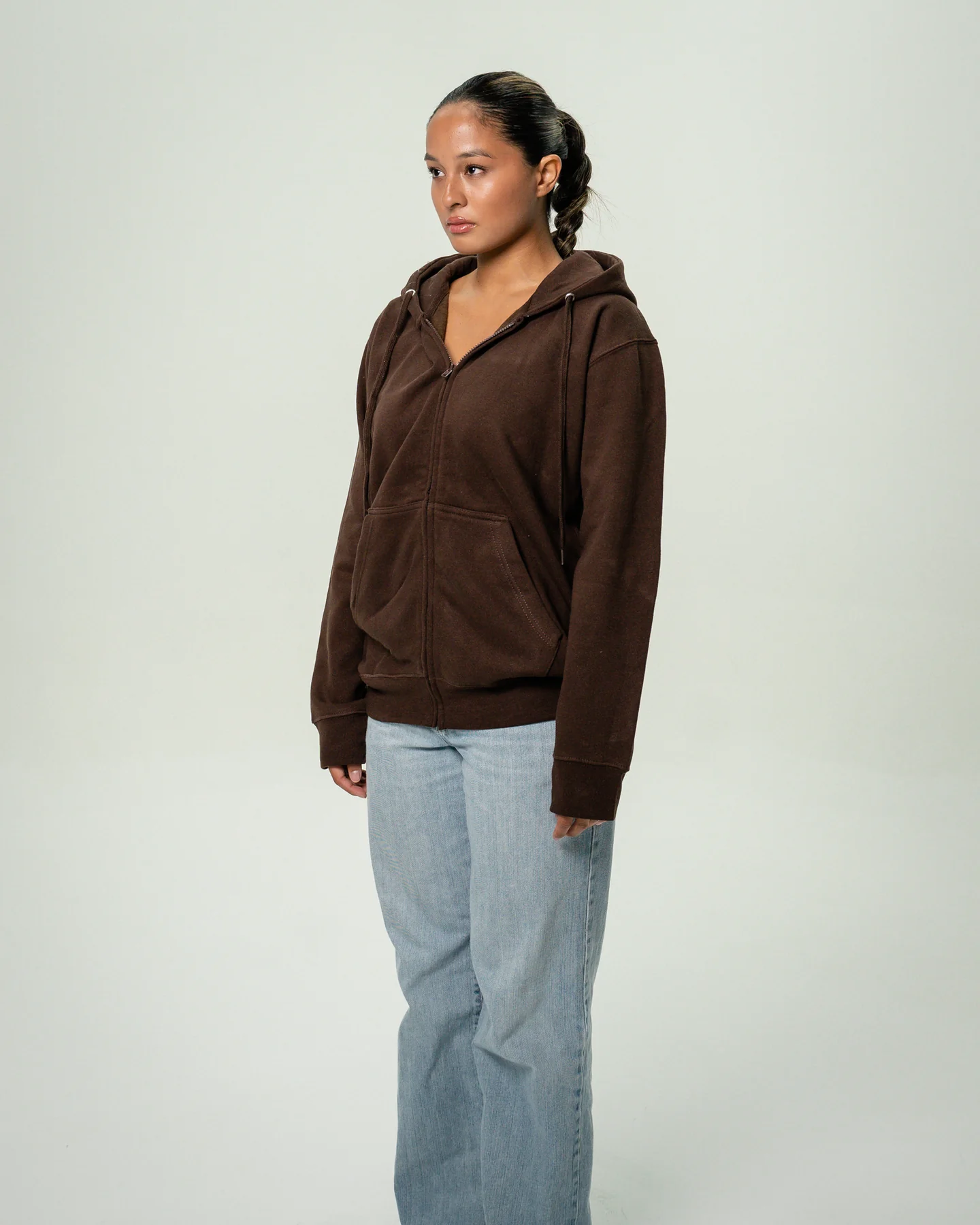Women's Heavy Blend Full-Zip Hooded SweatShirt Brown2