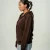 Women's Heavy Blend Full-Zip Hooded SweatShirt Brown3