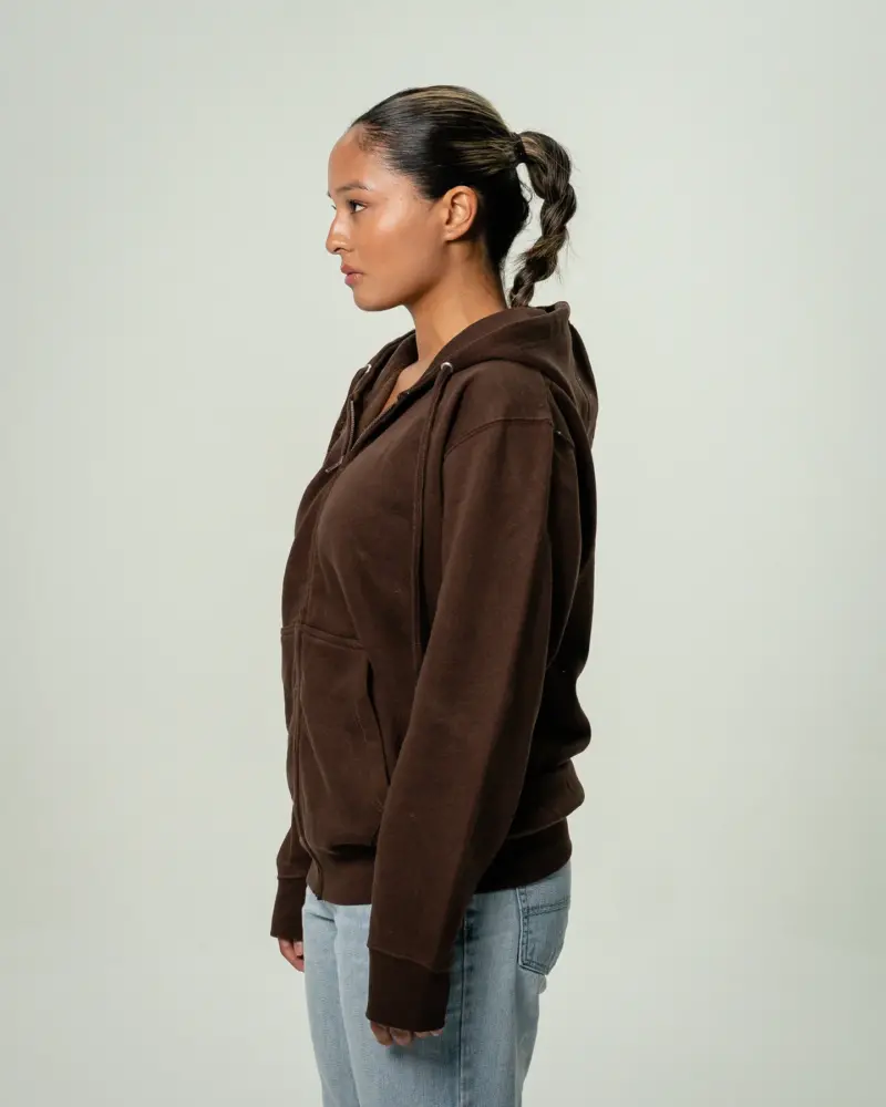 Women's Heavy Blend Full-Zip Hooded SweatShirt Brown3