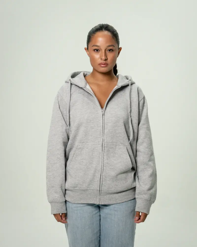 Women's Heavy Blend Full-Zip Hooded SweatShirt Gray