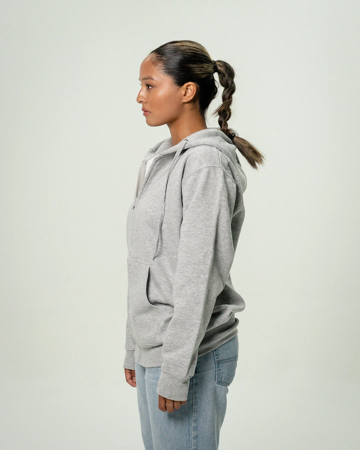 Women's Heavy Blend Full-Zip Hooded SweatShirt Gray3