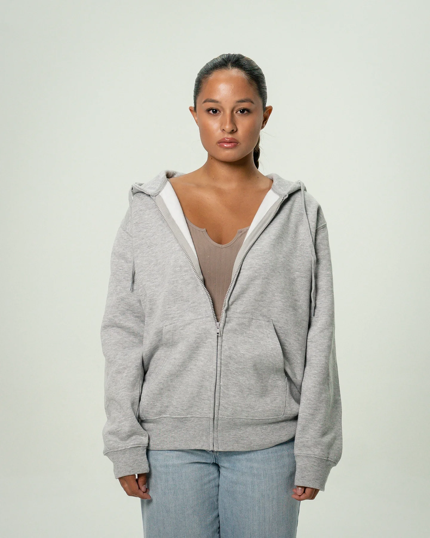 Women's Heavy Blend Full-Zip Hooded SweatShirt Gray5