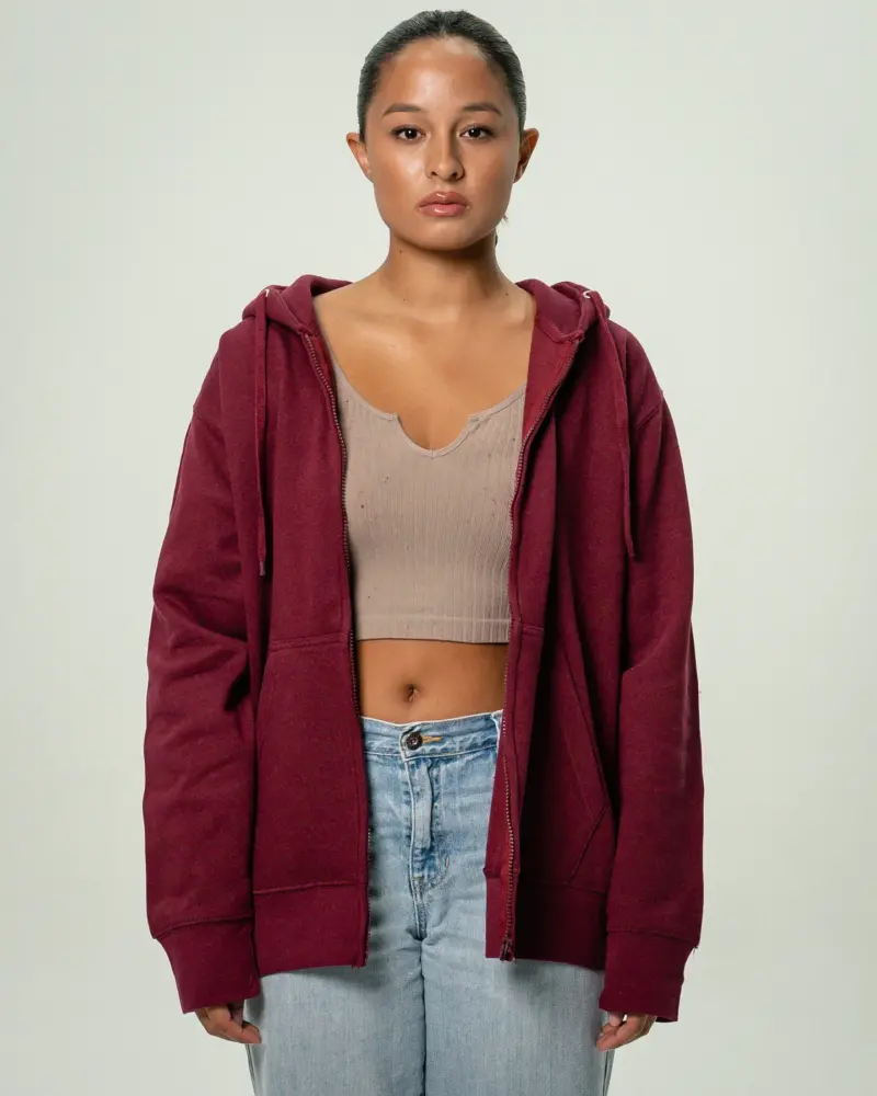 Women's Heavy Blend Full-Zip Hooded SweatShirt Maroon5