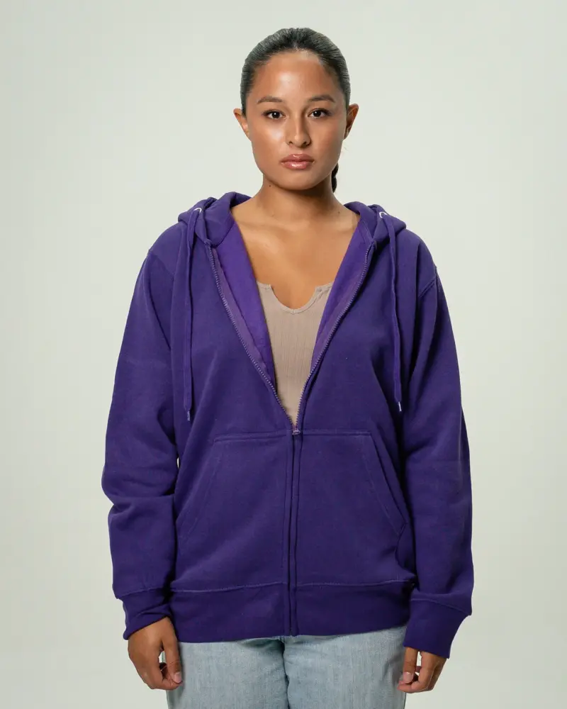 Women's Heavy Blend Full-Zip Hooded SweatShirt Purple5