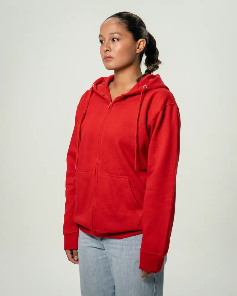 Women's Heavy Blend Full-Zip Hooded SweatShirt Red3