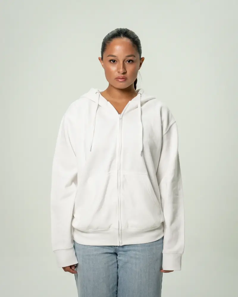 Women's Heavy Blend Full-Zip Hooded SweatShirt White