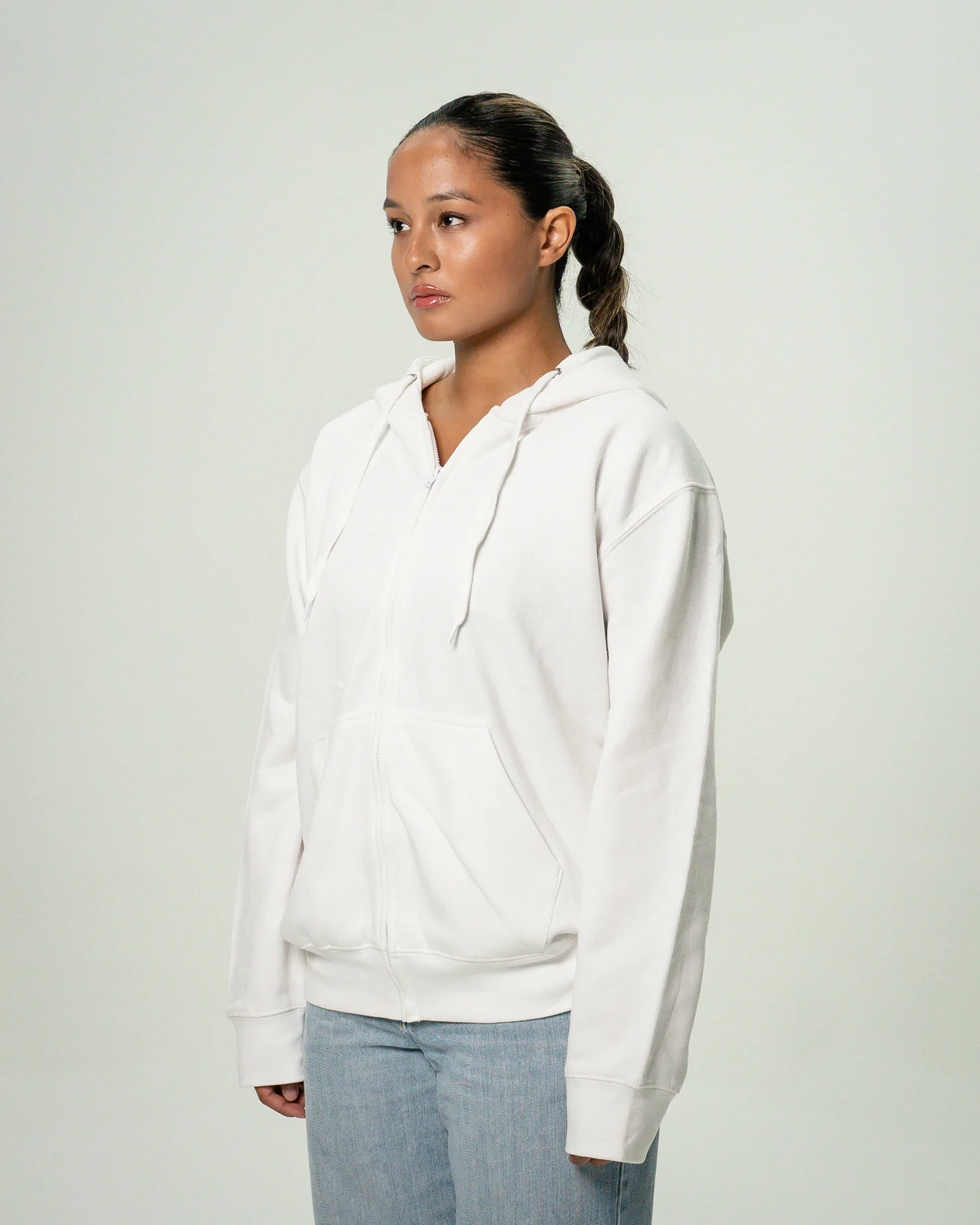 Women's Heavy Blend Full-Zip Hooded SweatShirt White2