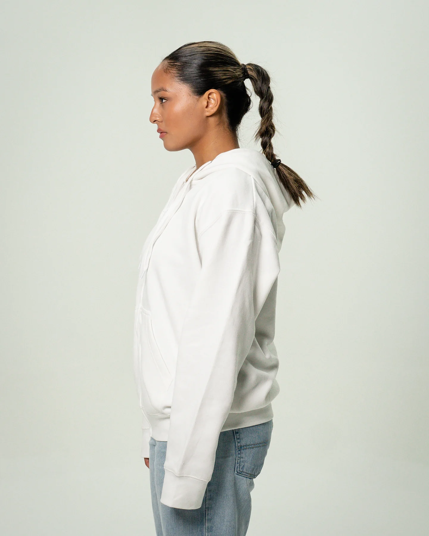 Women's Heavy Blend Full-Zip Hooded SweatShirt White3