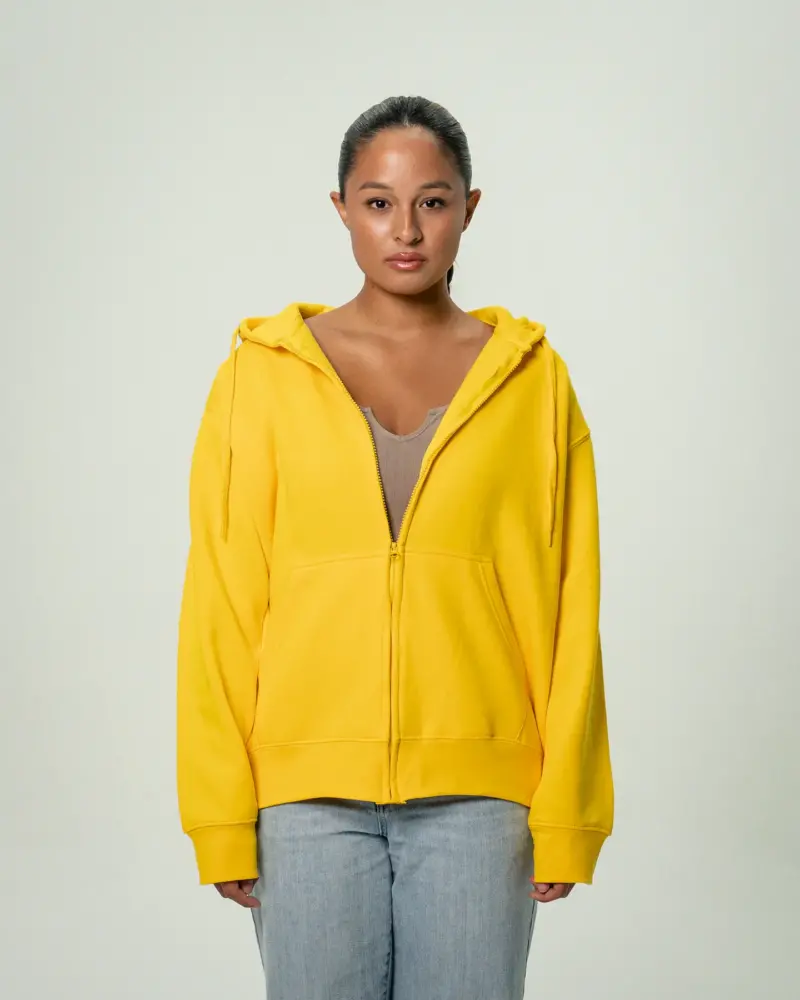 Women's Heavy Blend Full-Zip Hooded SweatShirt Yellow5