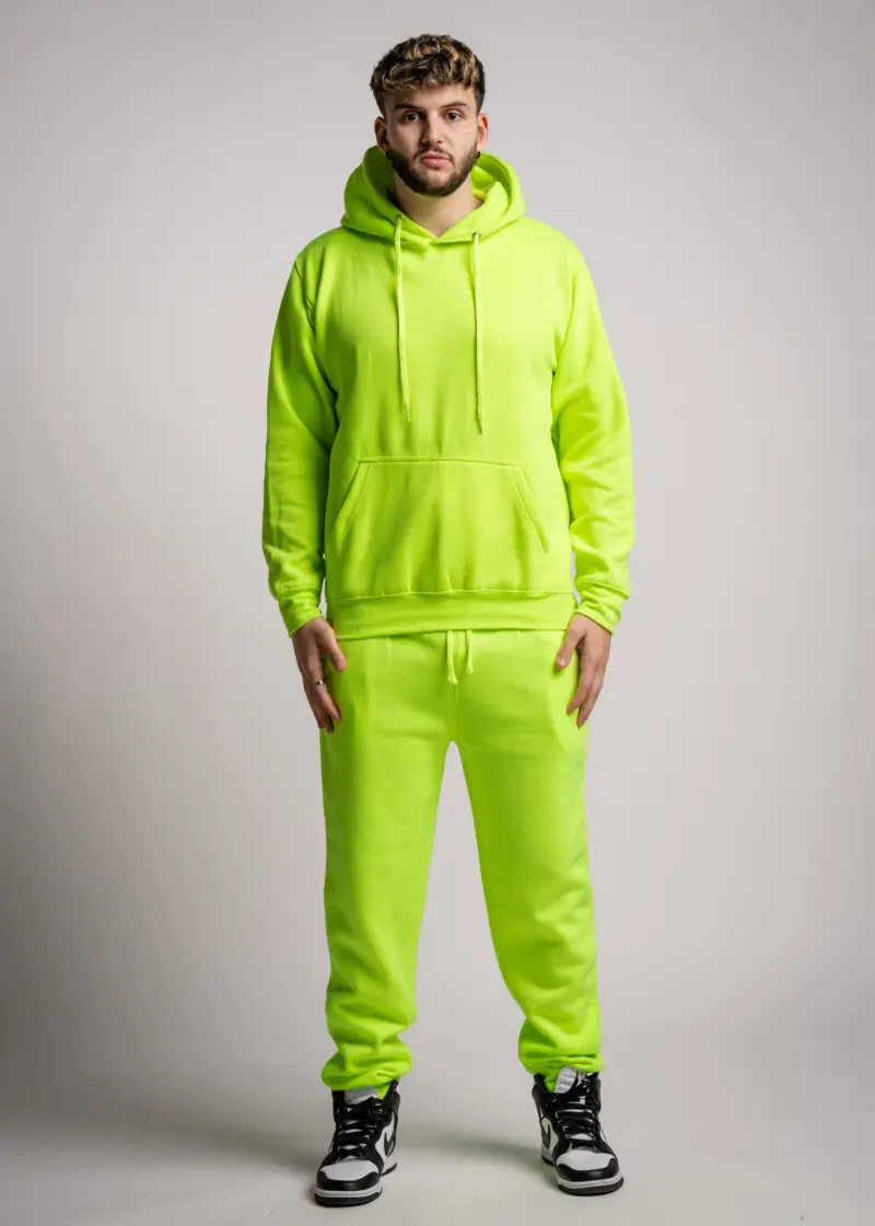 Heavy Blend Fleece Sweatsuit Neon Lime
