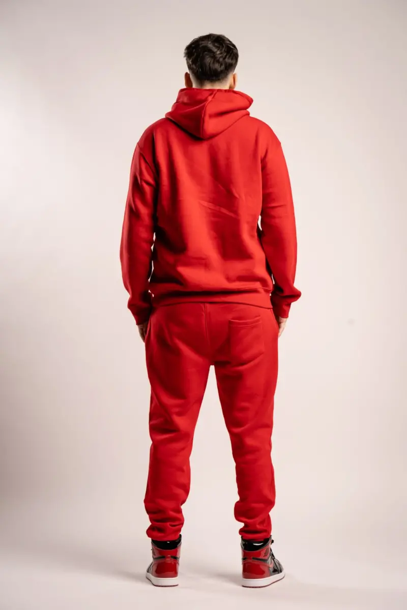 Heavy Blend Fleece Hooded Sweatshirt Red2